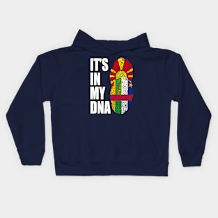 Macedonian And Central African Mix Heritage DNA Flag Kids Hoodie